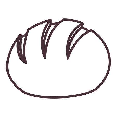 Bread silhouette icon. Bakery shop traditional and product theme. Isolated design. Vector illustrationのイラスト素材