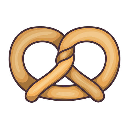 Pretzel icon. Bakery shop traditional and product theme. Isolated design. Vector illustrationのイラスト素材
