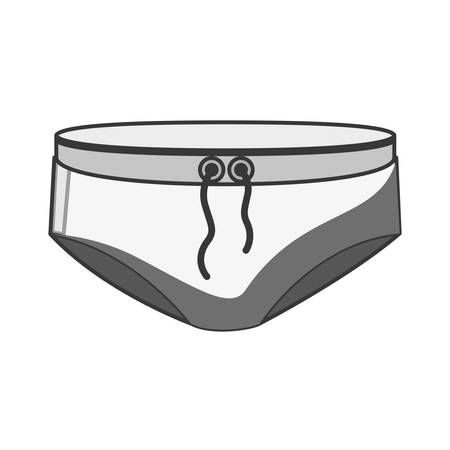 silhouette monochrome with swimming trunks vector illustrationのイラスト素材