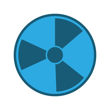 blue nuclear symbol icon over white backgroundのイラスト素材