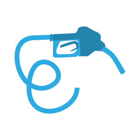 nozzle gasoline pump blue icon over white backgroundのイラスト素材