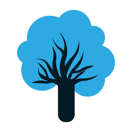 blue tree plant icon over white backgroundのイラスト素材