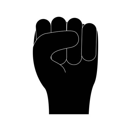 fist hand gesture icon image illustration designのイラスト素材
