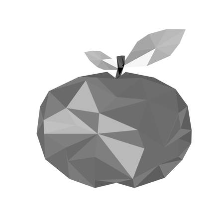 orange fruit mosaic icon image illustration designのイラスト素材