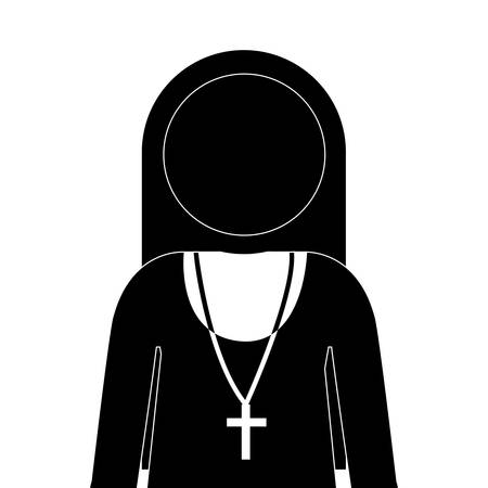 nun pictogram icon image vector illustration designのイラスト素材