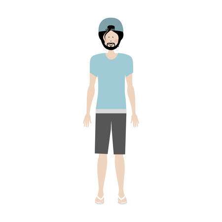 man cartoon icon image vector illustration designのイラスト素材