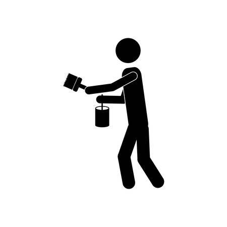 person painting icon image vector illustration design  designのイラスト素材