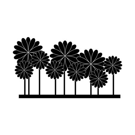 simple flowers icon image vector illustration design  designのイラスト素材