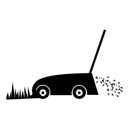 lawn mower icon image vector illustration design  designのイラスト素材