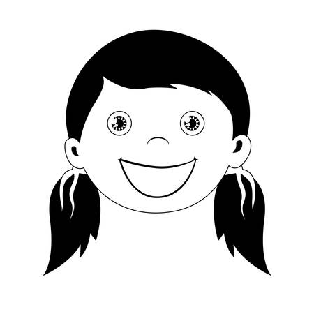 girl happy child icon image vector illustration designのイラスト素材