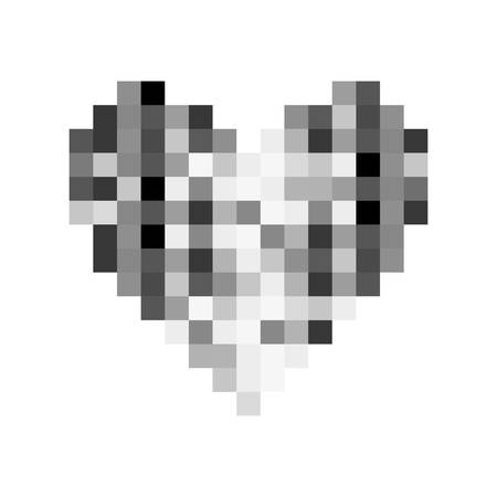 pixelated heart cartoon icon image vector illustration designのイラスト素材