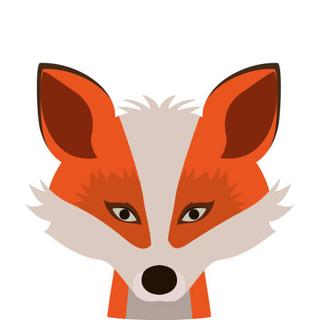 Fox icon. Animal cartoon and nature theme. Isolated and drawn design. Vector illustrationのイラスト素材