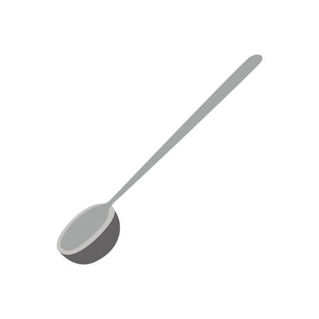 soup spoon icon over white background. kitchen utensils design. illustrationのイラスト素材