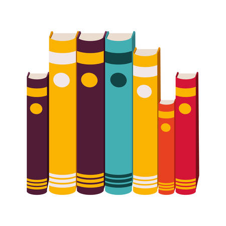academic book icon over white background. Learning knowledge and library theme. Colorful design. vector illustrationのイラスト素材