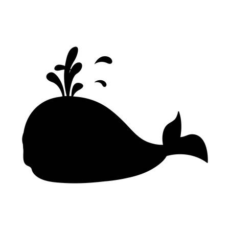 whale cartoon silhouette icon image vector illustration designのイラスト素材
