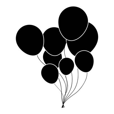 balloons party icon image vector illustration designのイラスト素材
