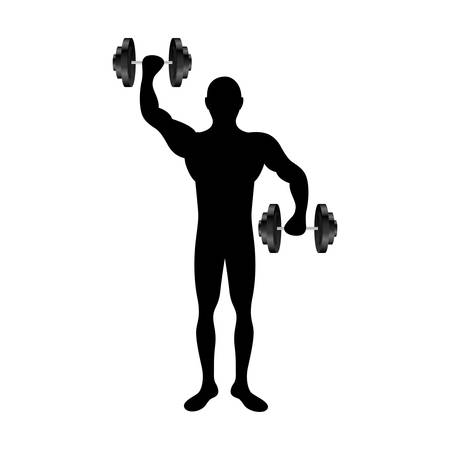 fit man silhouette icon image vector illustration designのイラスト素材