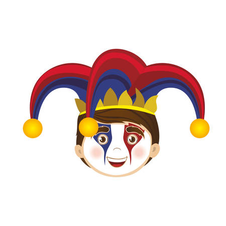 harlequin character icon image vector illustration designのイラスト素材