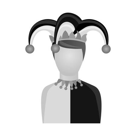 harlequin character icon image vector illustration designのイラスト素材