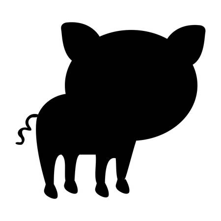 pig cartoon animal icon image vector illustration designのイラスト素材