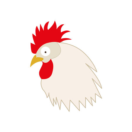 rooster animal cartoon icon image vector illustration designのイラスト素材