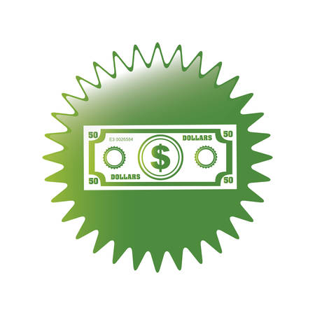 cash money label or emblem icon image vector illustration designのイラスト素材