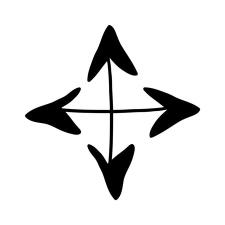 scribble arrow icon image vector illustration designのイラスト素材