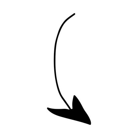 scribble arrow icon image vector illustration designのイラスト素材