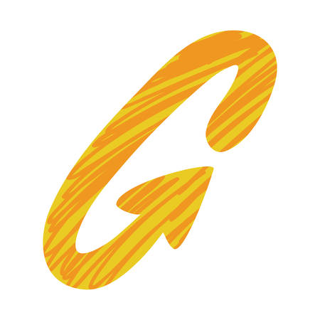 scribble arrow with pattern icon image vector illustration designのイラスト素材