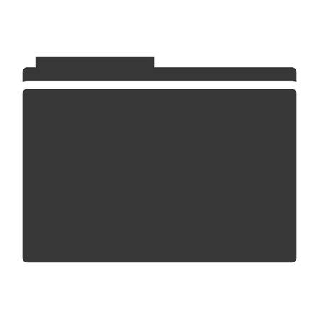 silhouette of document folder icon over white background. vector illustrationのイラスト素材