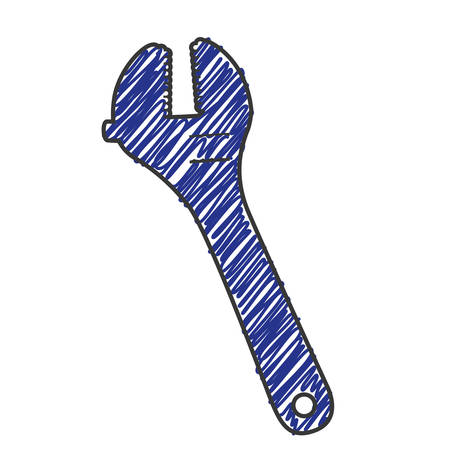 wrench icon. repair tools design. vector illustrationのイラスト素材