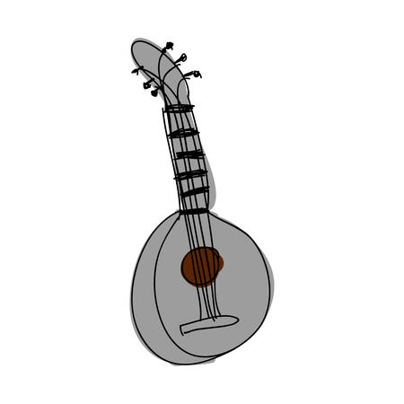 mandolin guitar instrument icon image vector illustration designのイラスト素材