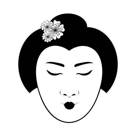 east asian woman icon image vector illustration designのイラスト素材