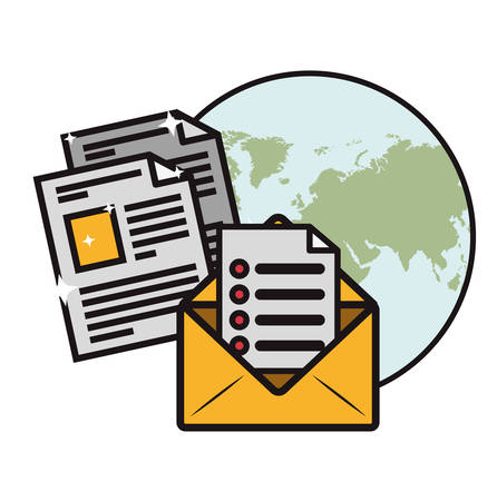 message or letter related icons image vector illustration designのイラスト素材