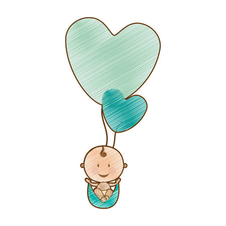 cute baby boy icon image vector illustration designのイラスト素材