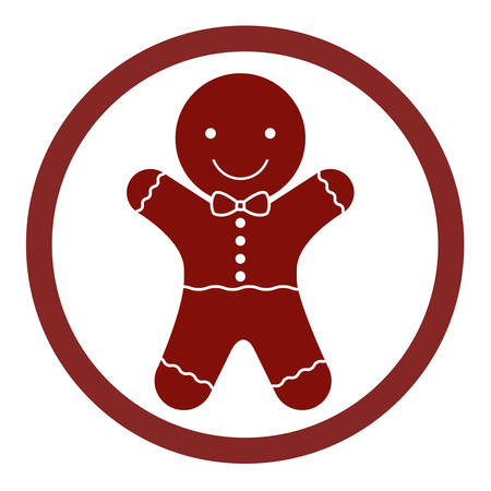 Coockie icon. Christmas season decoration and celebration theme. Isolated design. Vector illustrationのイラスト素材