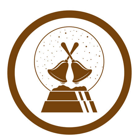 Bell icon. Christmas season decoration and celebration theme. Isolated design. Vector illustrationのイラスト素材