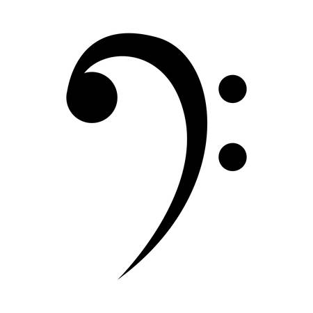 Music note icon. Sound melody pentagram and musical theme. Isolated design. Vector illustrationのイラスト素材