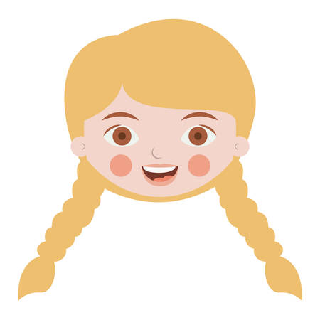 Girl cartoon icon. Kid childhood little people and person theme. Isolated design. Vector illustrationのイラスト素材