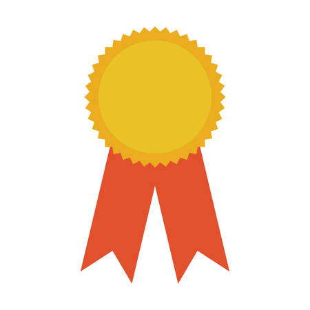 Seal stamp with ribbon icon. Banner badge decorative product and ornament theme. Isolated design. Vector illustrationのイラスト素材