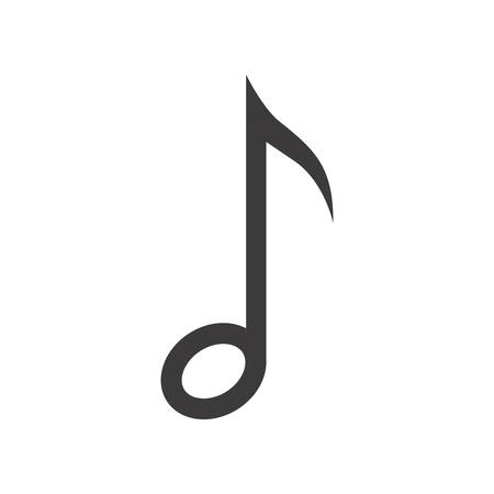 Music note icon. Sound melody pentagram and musical theme. Isolated design. Vector illustrationのイラスト素材