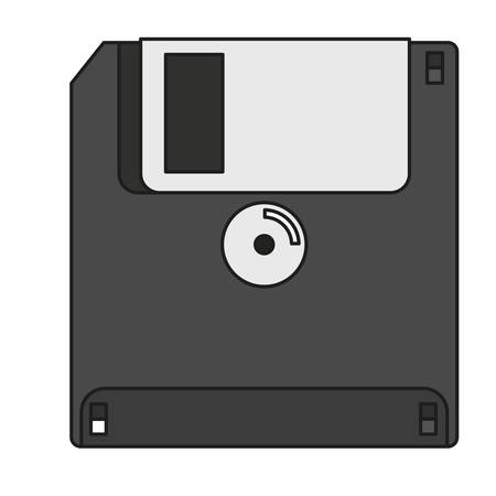 Diskette icon. Device gadget technology theme. Isolated design. Vector illustrationのイラスト素材