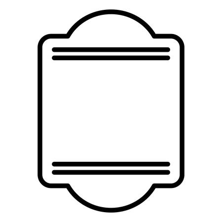frame icon. Banner sticker badge and decorative theme. Isolated design. Vector illustrationのイラスト素材