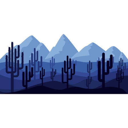 Desert icon. Landscape nature outdoor season and sant theme. Isolated design. Vector illustrationのイラスト素材