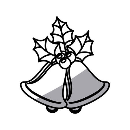 Bell icon. Christmas season decoration and celebration theme. Isolated design. Vector illustrationのイラスト素材