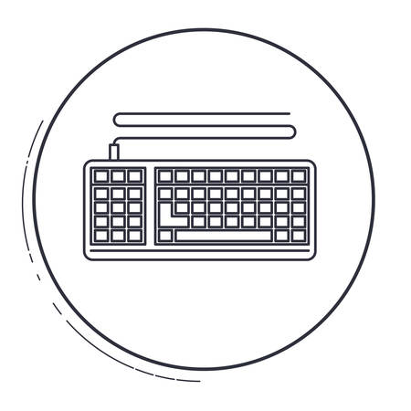 Keyboard icon. Device gadget technology and electronic theme. Isolated design. Vector illustrationのイラスト素材