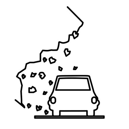 car road sign icon. Street information warning and guide theme. Isolated design. Vector illustrationのイラスト素材