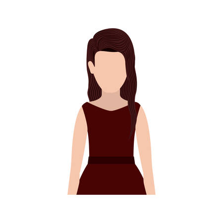 Woman icon. Female avatar person human and people theme. Isolated design. Vector illustrationのイラスト素材