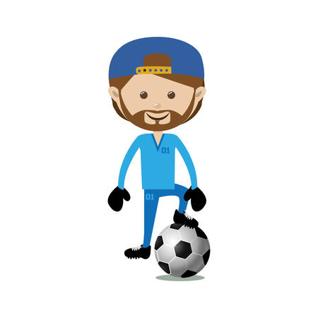 football soccer player icon image vector illustration designのイラスト素材