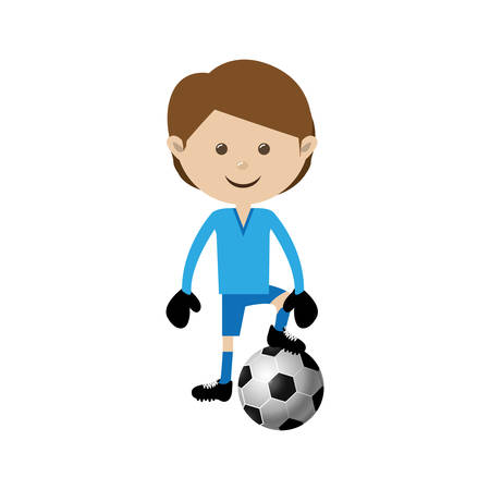football soccer player icon image vector illustration designのイラスト素材